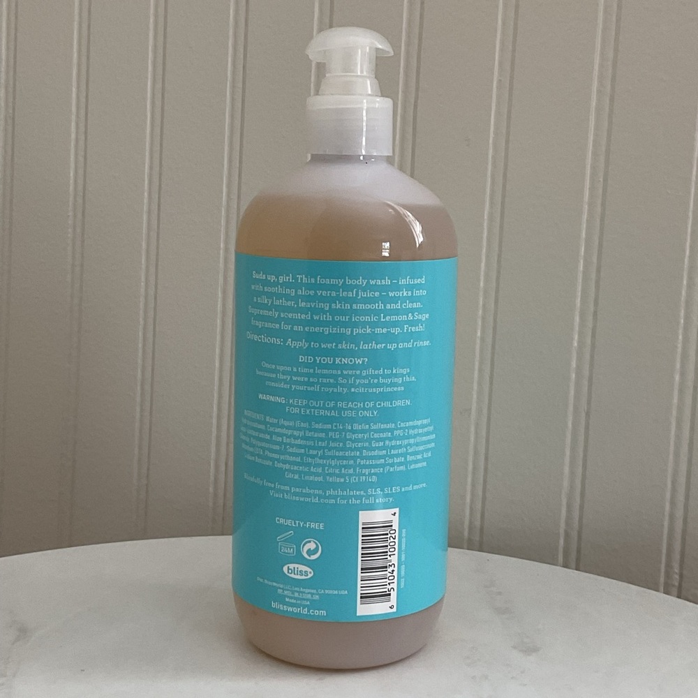 Bliss Lemon & Sage Soapy Suds Body Wash - Picture 4 of 4